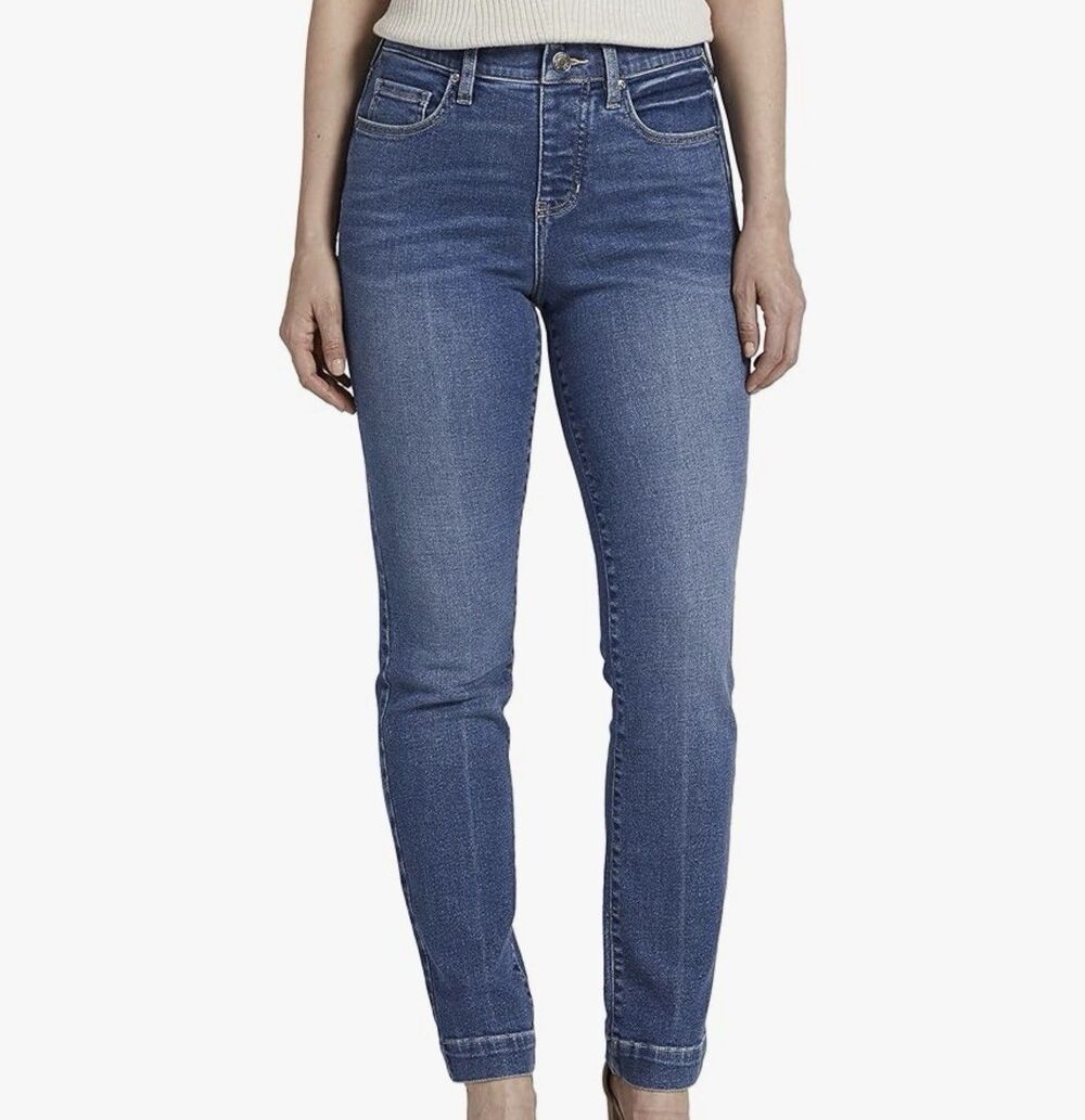 Jag Jeans Women Petite 14WBlue Faded Denim Valentina Straight High Rise Blue Tab